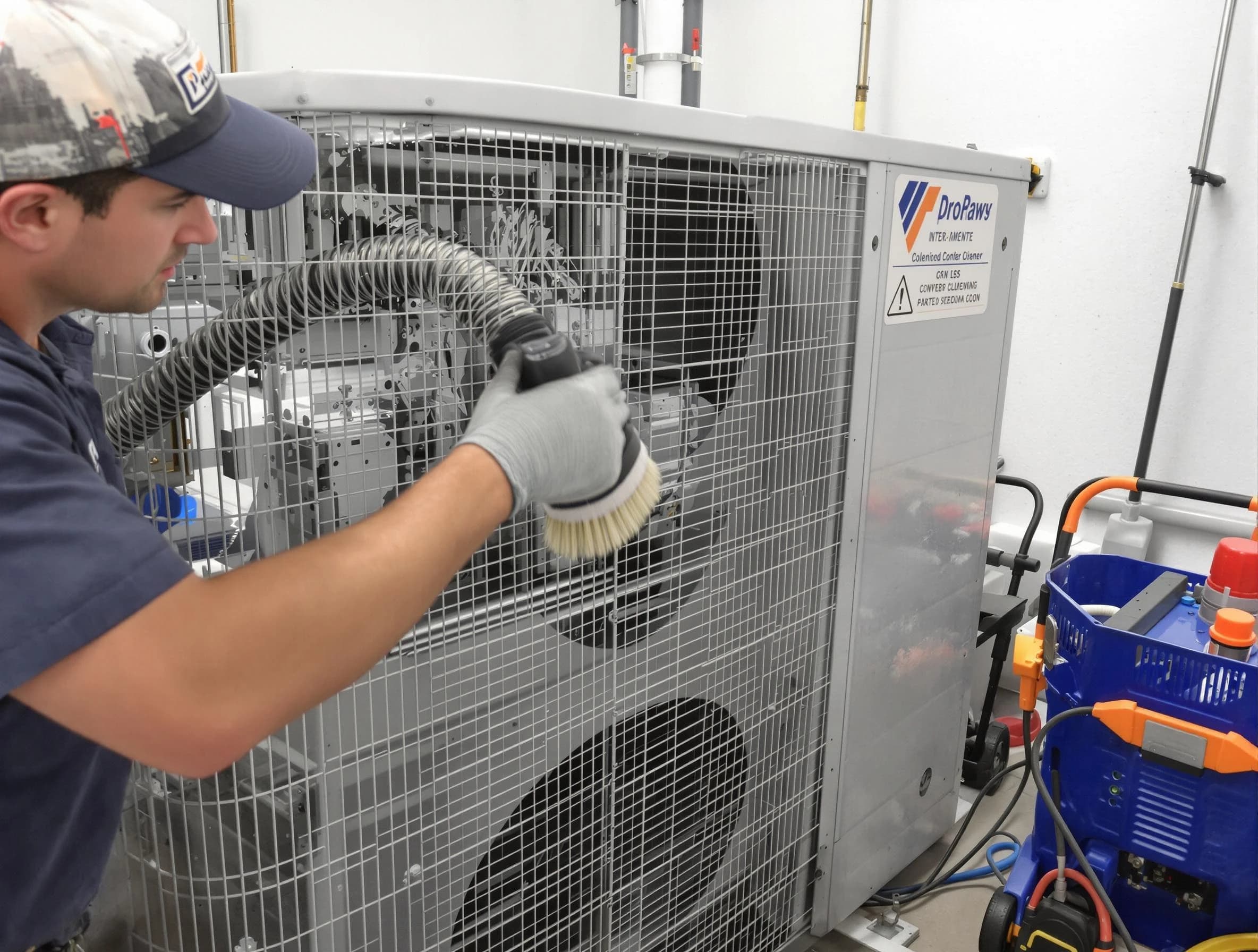 Genesee Air Duct Cleaning specialist performing precision AC coil cleaning for improved system performance in Genesee