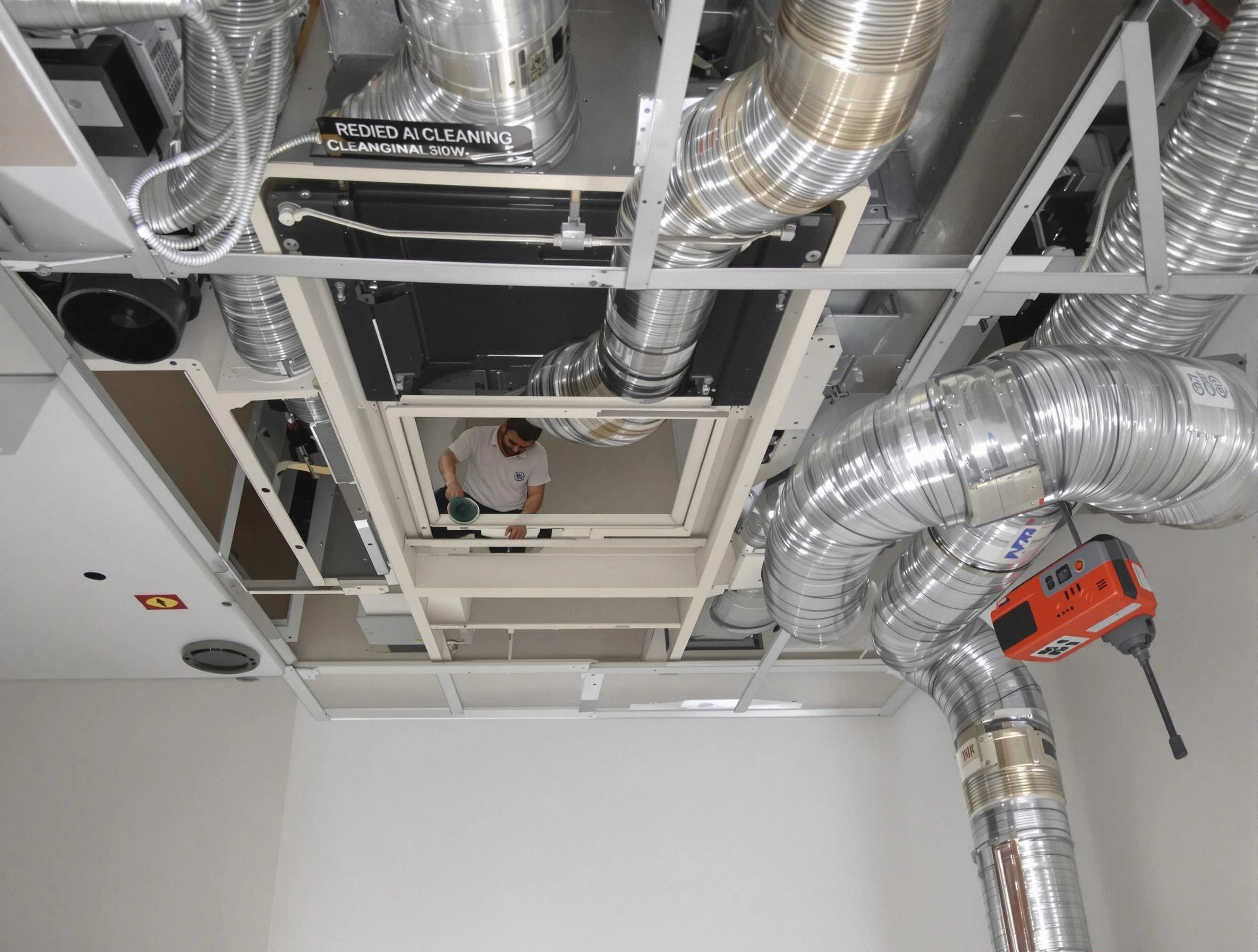 Genesee Air Duct Cleaning technician performing detailed central duct system cleaning in Genesee