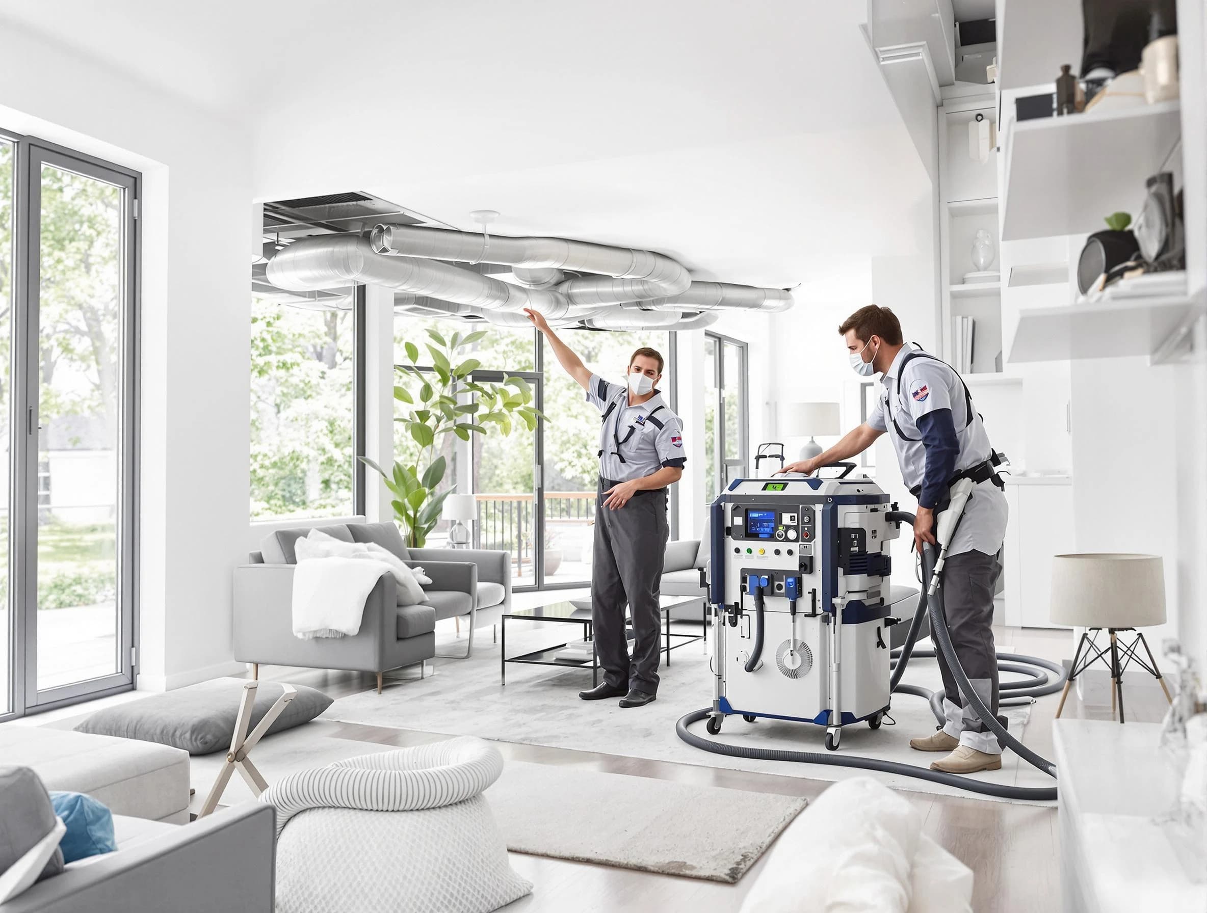 Genesee Air Duct Cleaning professional conducting pure air duct cleaning with state-of-the-art equipment in Genesee