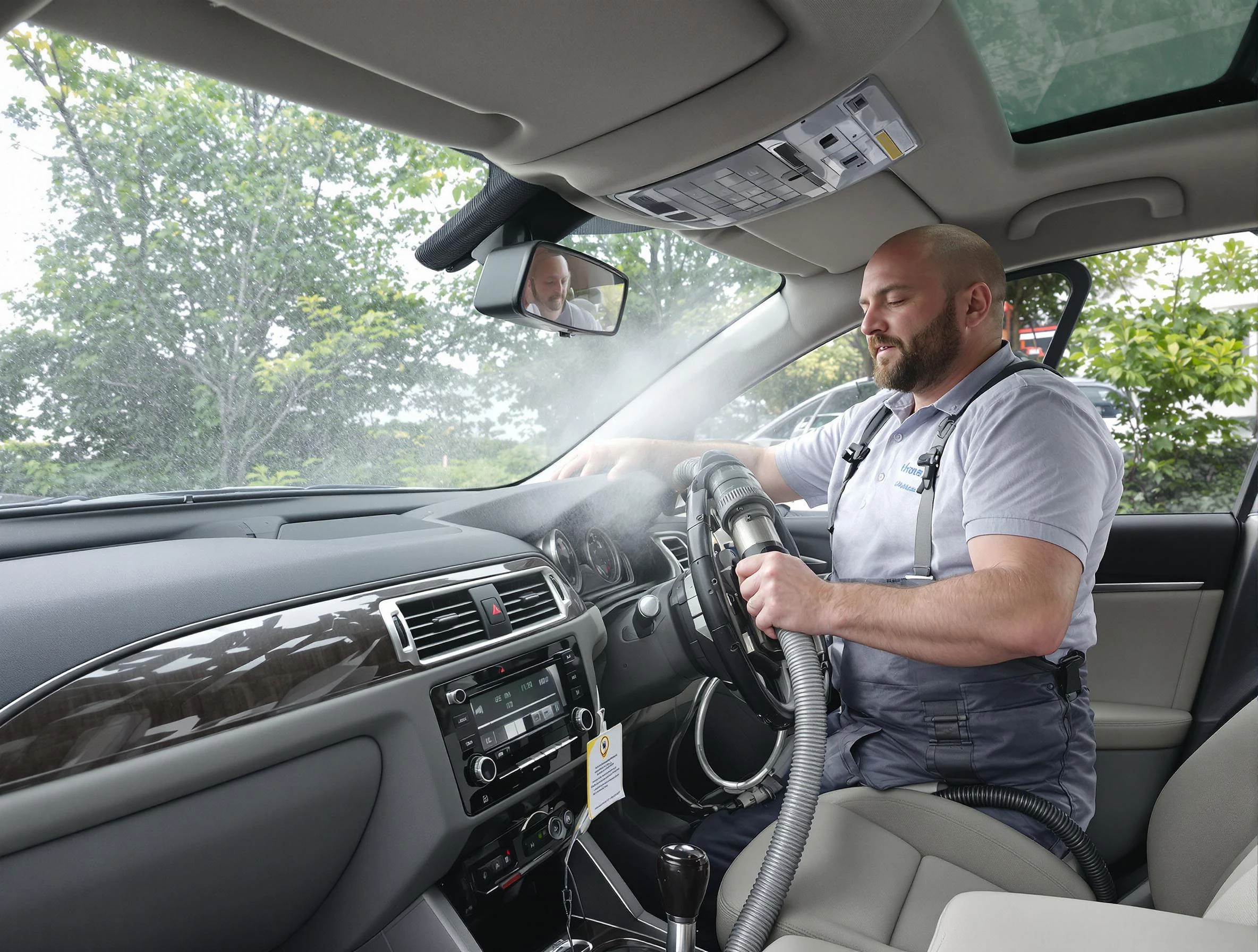 Genesee Air Duct Cleaning specialist performing professional car duct cleaning in Genesee