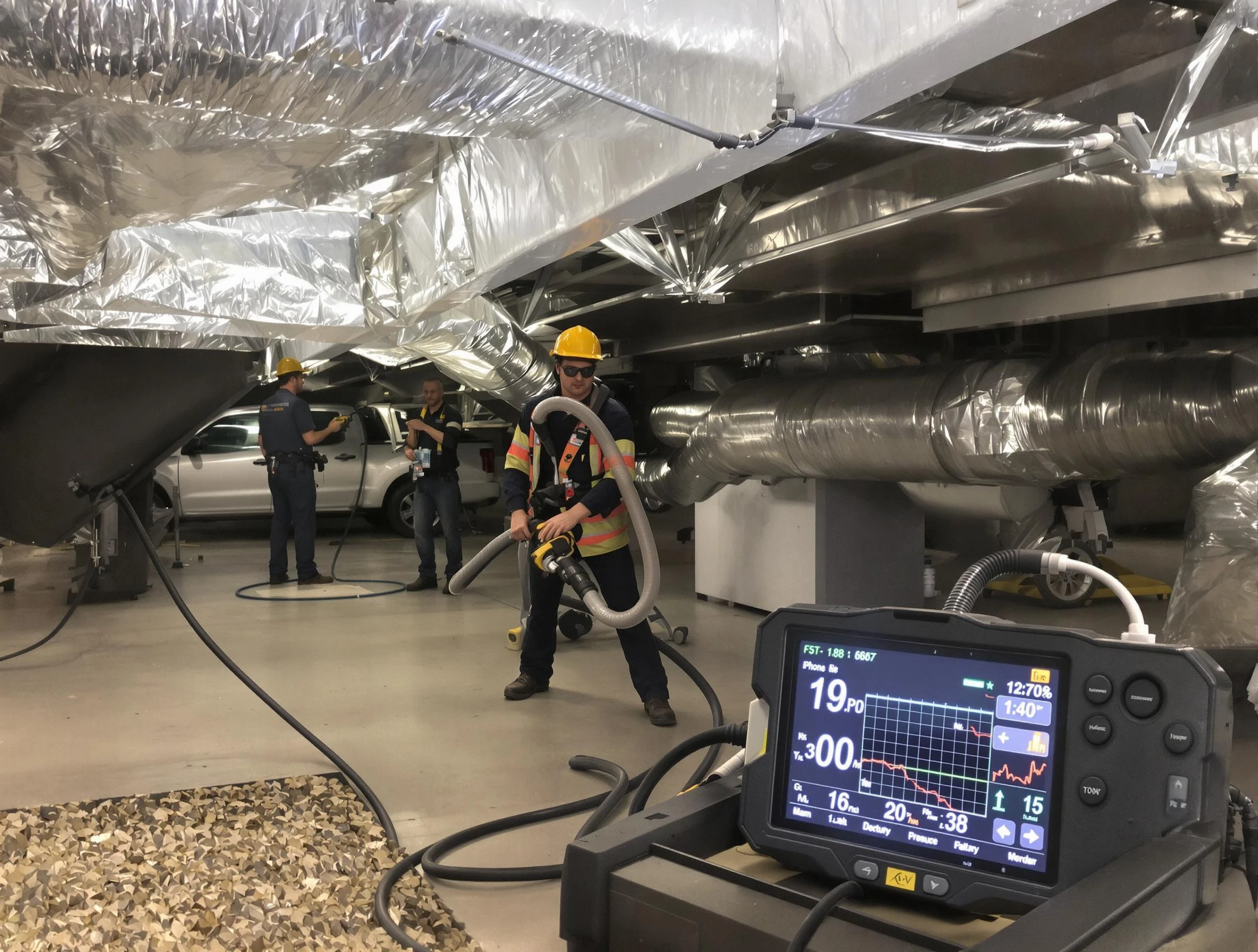 Professional negative pressure duct cleaning by Genesee Air Duct Cleaning in Genesee