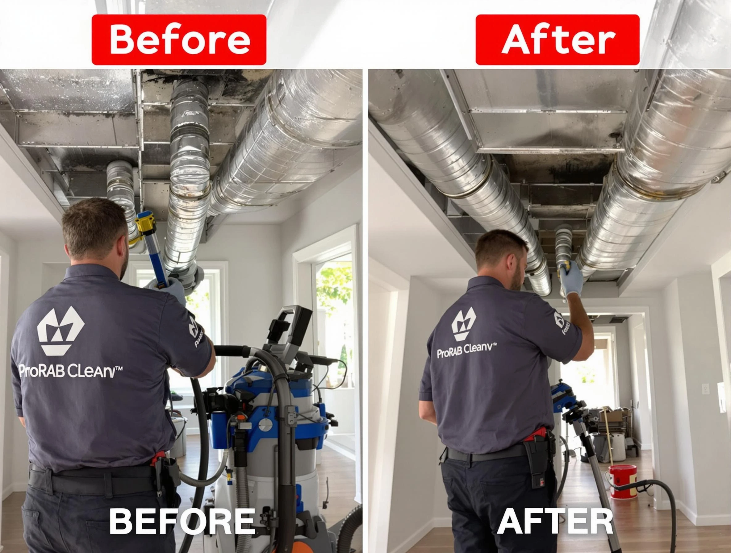 Genesee Air Duct Cleaning expert performing thorough residential duct cleaning in a Genesee home